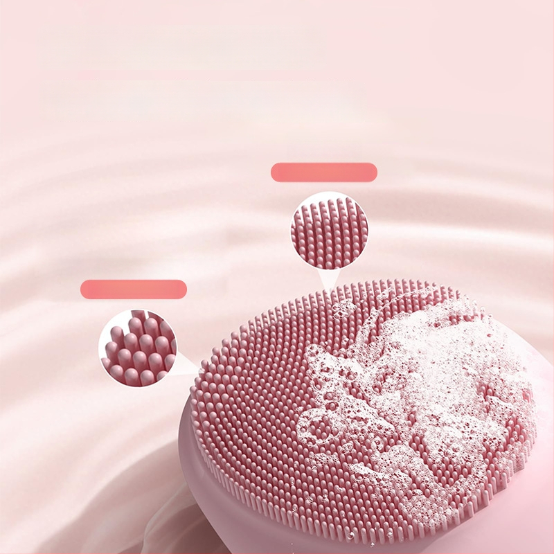 Leze Beauty Silikónová čistiaca kefka na tvár, elektrický 2-v-1 čistič, odstraňovanie čiernych bodiek, pre všetky typy pleti