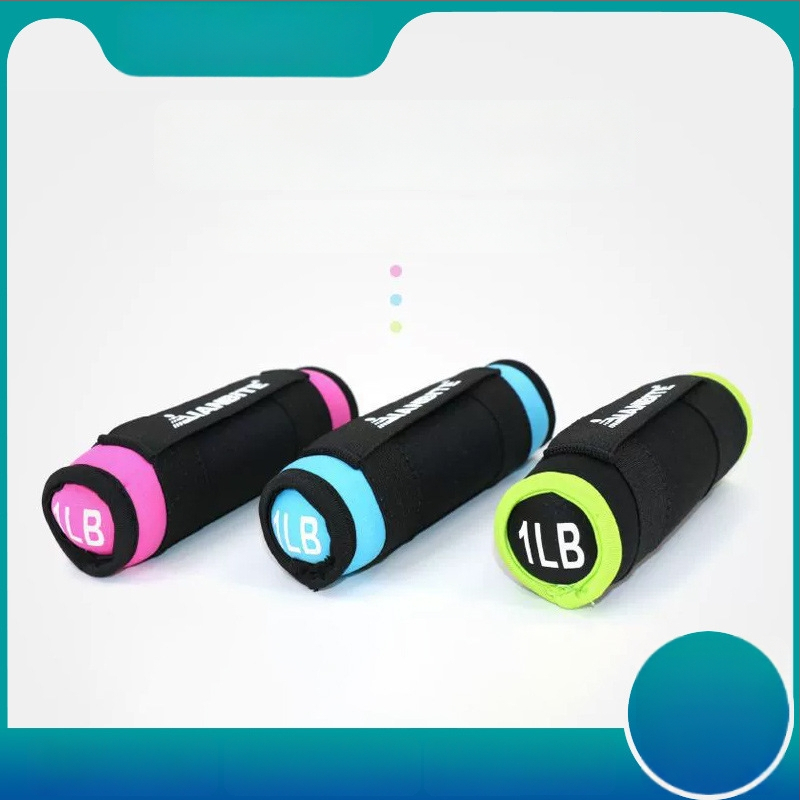 Domáce fitness vybavenie: EVA činky a vrecká s pieskom pre jogu a kardio; hmotnosti 1, 2 alebo 3 lb; značka Healthy bit