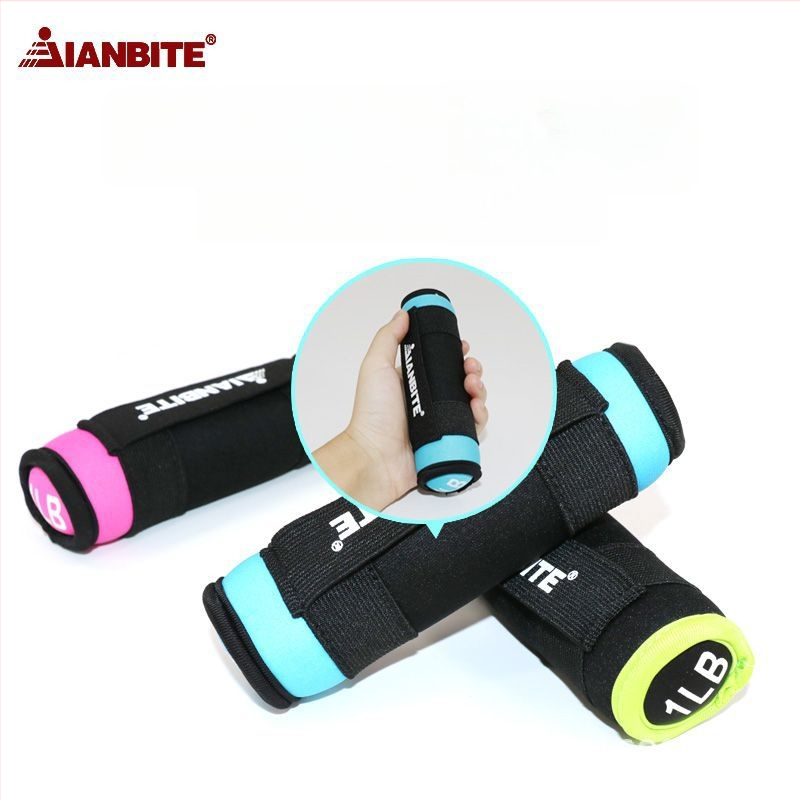 Domáce fitness vybavenie: EVA činky a vrecká s pieskom pre jogu a kardio; hmotnosti 1, 2 alebo 3 lb; značka Healthy bit