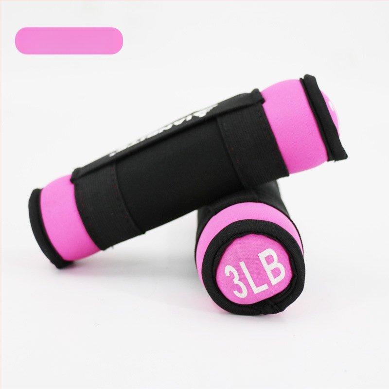 Domáce fitness vybavenie: EVA činky a vrecká s pieskom pre jogu a kardio; hmotnosti 1, 2 alebo 3 lb; značka Healthy bit