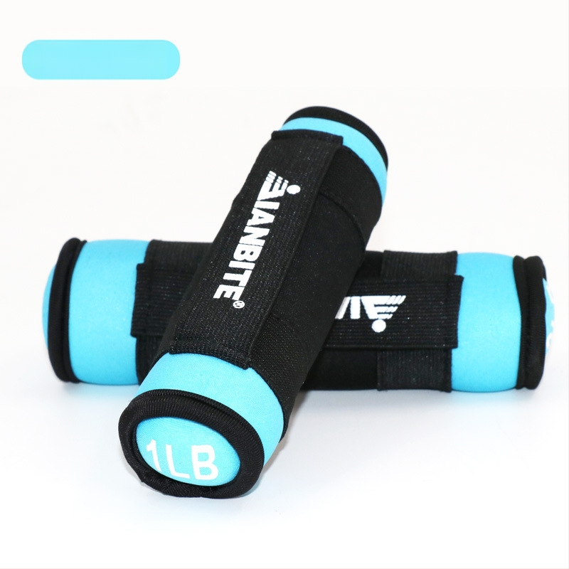 Domáce fitness vybavenie: EVA činky a vrecká s pieskom pre jogu a kardio; hmotnosti 1, 2 alebo 3 lb; značka Healthy bit