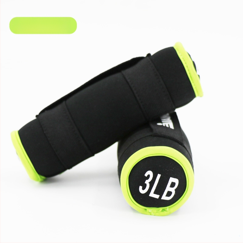 Domáce fitness vybavenie: EVA činky a vrecká s pieskom pre jogu a kardio; hmotnosti 1, 2 alebo 3 lb; značka Healthy bit