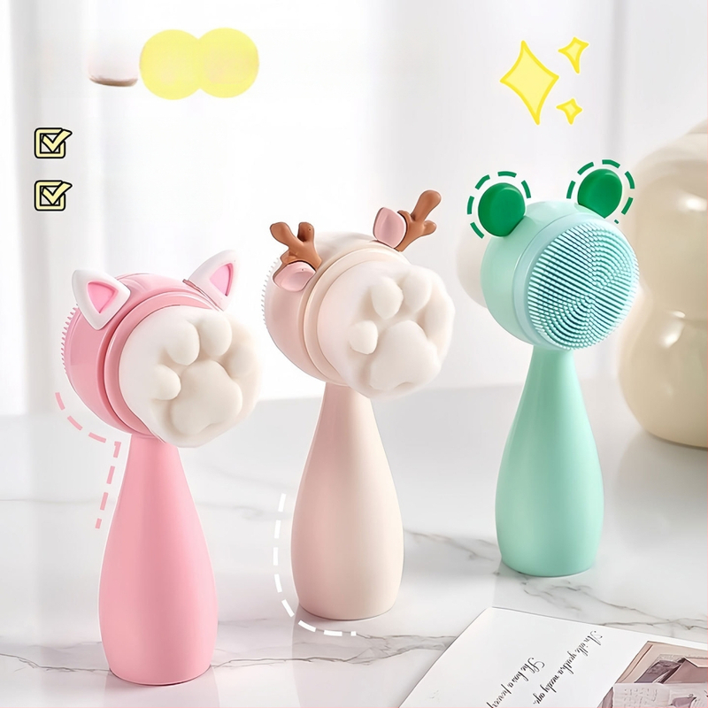 Chuyi Čistiaca kefka na tvár – ručná, dvojstranná, s mäkkými štetinami pre hlboké čistenie pórov