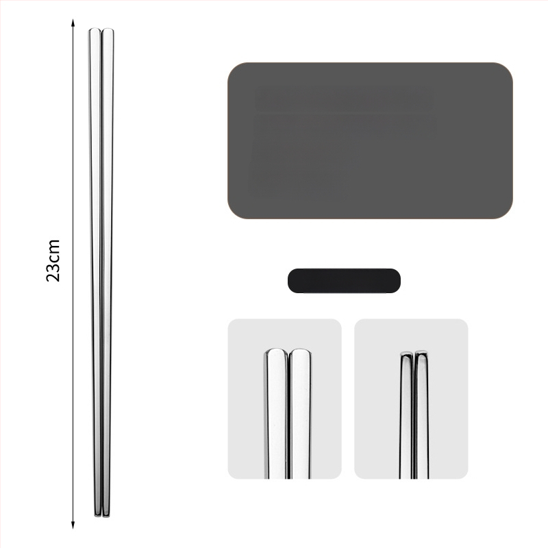 Ti·walker štvorcové jedálenské paličky z čistého titánu – čistý titán, odolné voči plesniam, protišmykové, proti popáleninám, dutá izolácia, prenosné na kempovanie