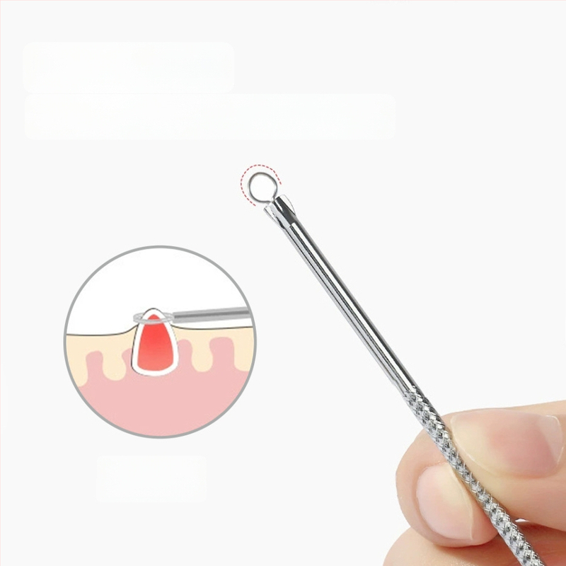 Ihla na akné – Etif; nerezová oceľ; dvojdielna sada; nástroj na čistenie tváre; pre bežných používateľov.