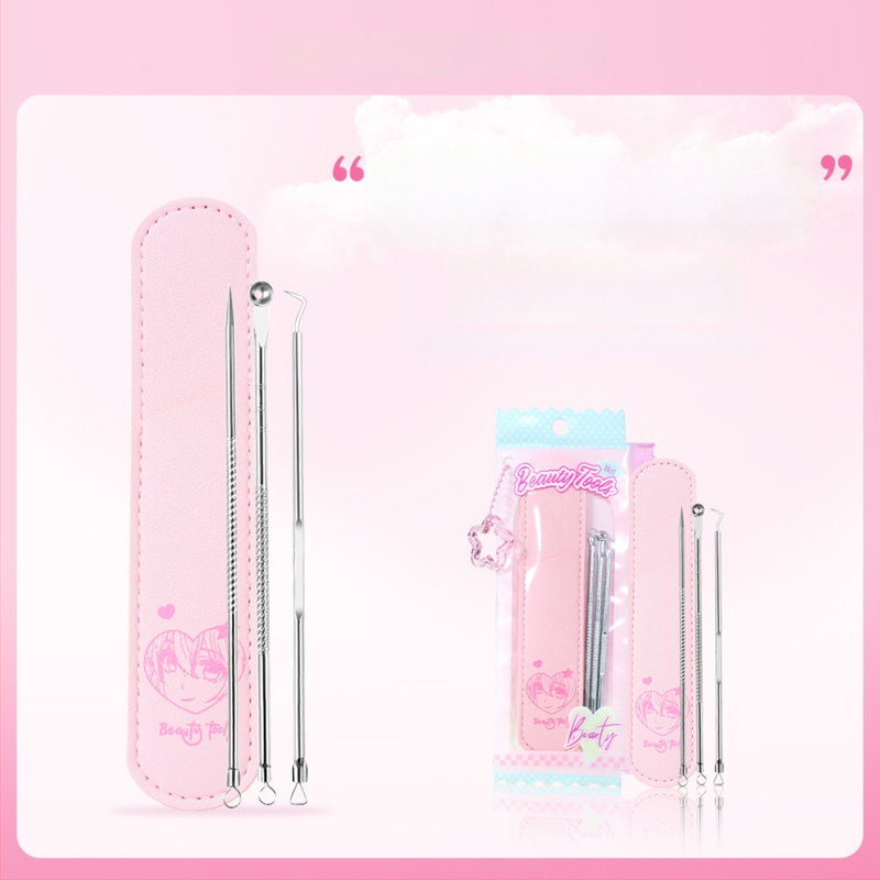 Idealful Ihla na akné – kozmetický nástroj na pleť z nehrdzavejúcej ocele, balenie 144, bežné použitie