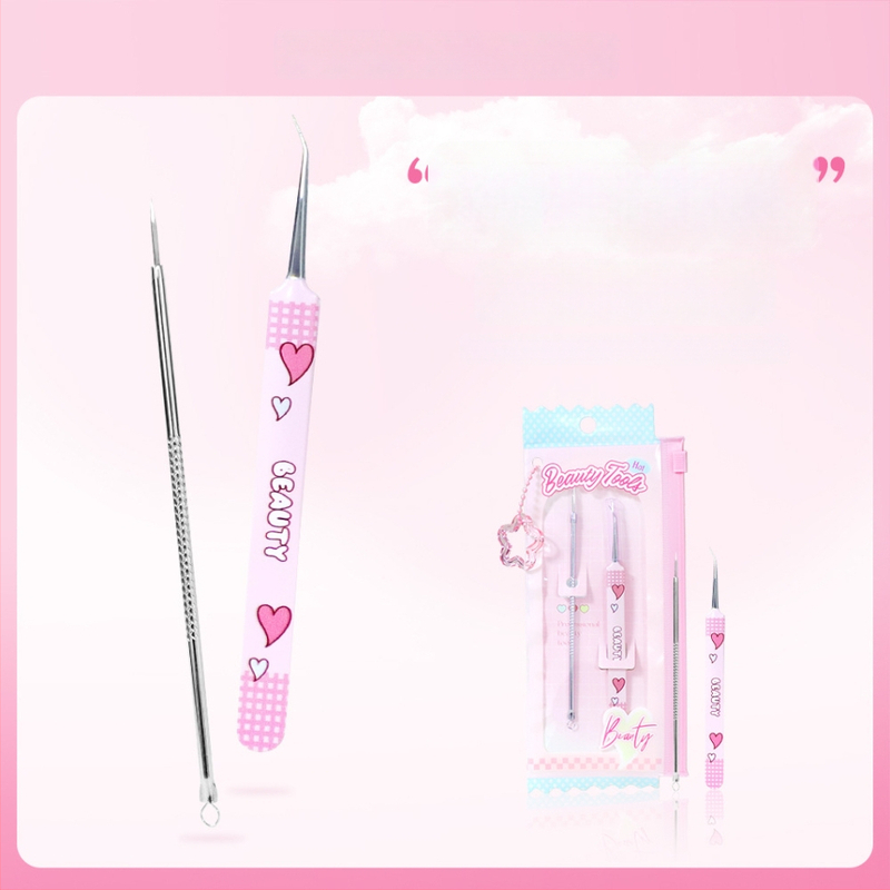 Idealful Ihla na akné – kozmetický nástroj na pleť z nehrdzavejúcej ocele, balenie 144, bežné použitie