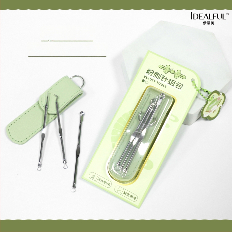 Dvojstranná ihla na akné, z nehrdzavejúcej ocele, čistenie tváre, balenie 144, kód produktu Bms-152