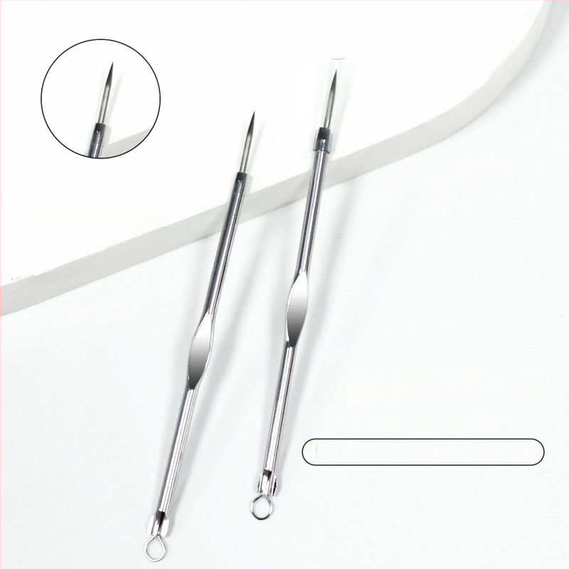 Dvojstranná ihla na akné, z nehrdzavejúcej ocele, čistenie tváre, balenie 144, kód produktu Bms-152