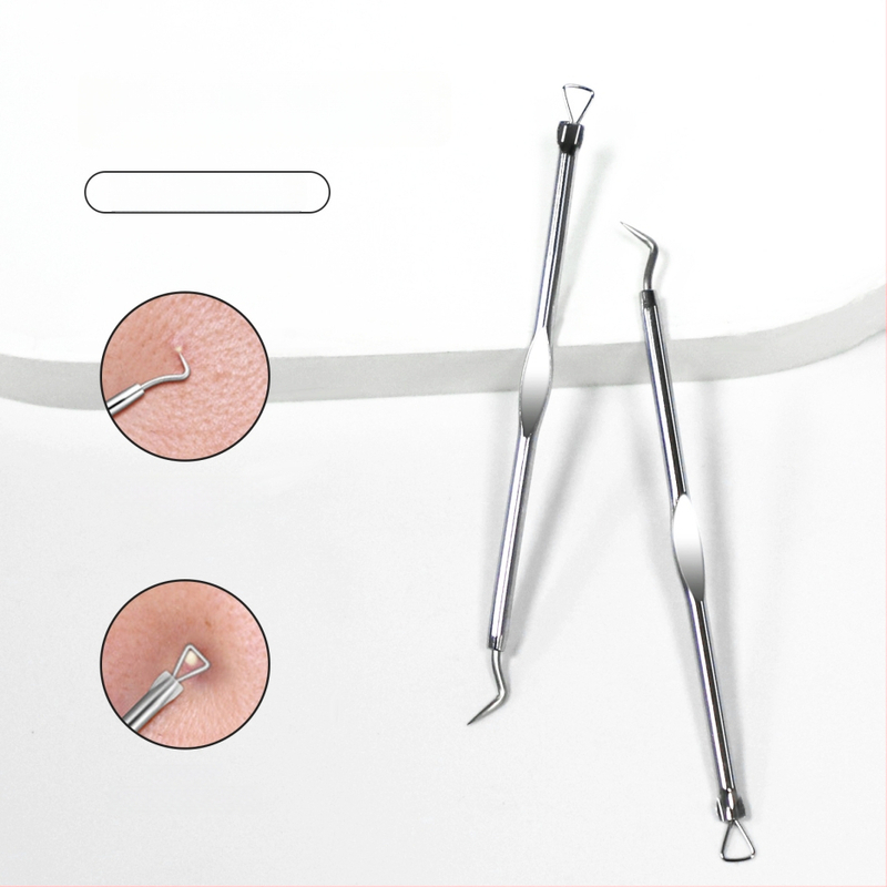 Dvojstranná ihla na akné, z nehrdzavejúcej ocele, čistenie tváre, balenie 144, kód produktu Bms-152