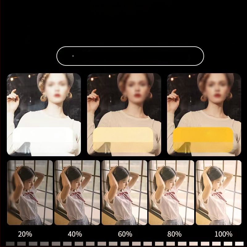 Fotografijos šviesa tiesioginiam transliavimui — 55W, 5600K, reguliuojamas ryškumas, spalvos temperatūra 5600K, tinkama transliacijoms, makiažui ir selfie