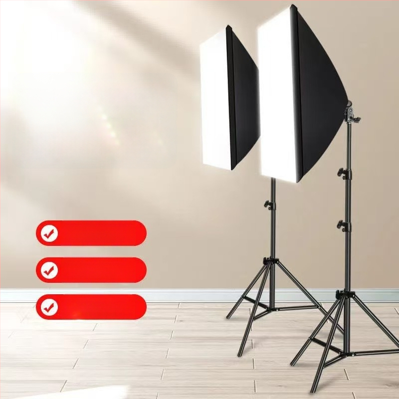 Fotografijos šviesa tiesioginiam transliavimui — 55W, 5600K, reguliuojamas ryškumas, spalvos temperatūra 5600K, tinkama transliacijoms, makiažui ir selfie