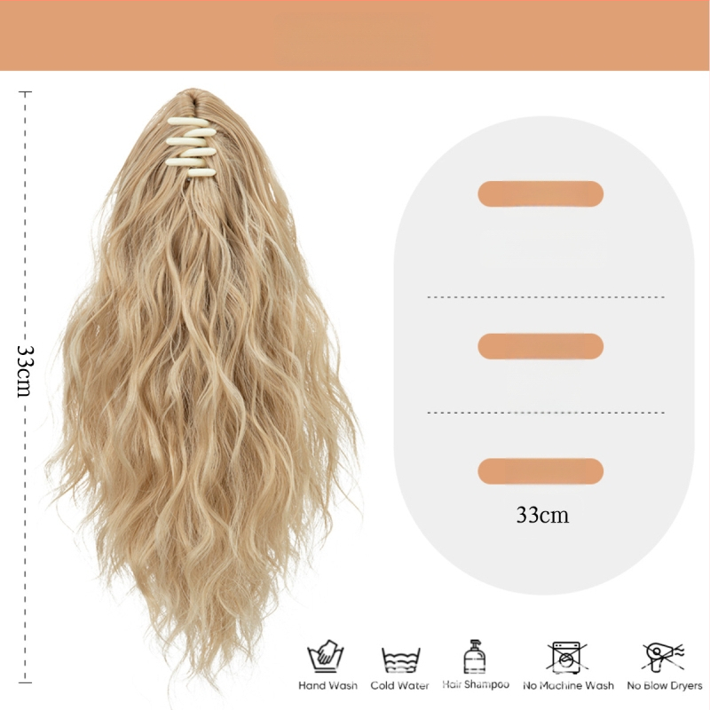 SARLA perika za rep — duga kovrčava kosa, vlakna otporna na visoku temperaturu, klipsa za pričvršćivanje, model P064