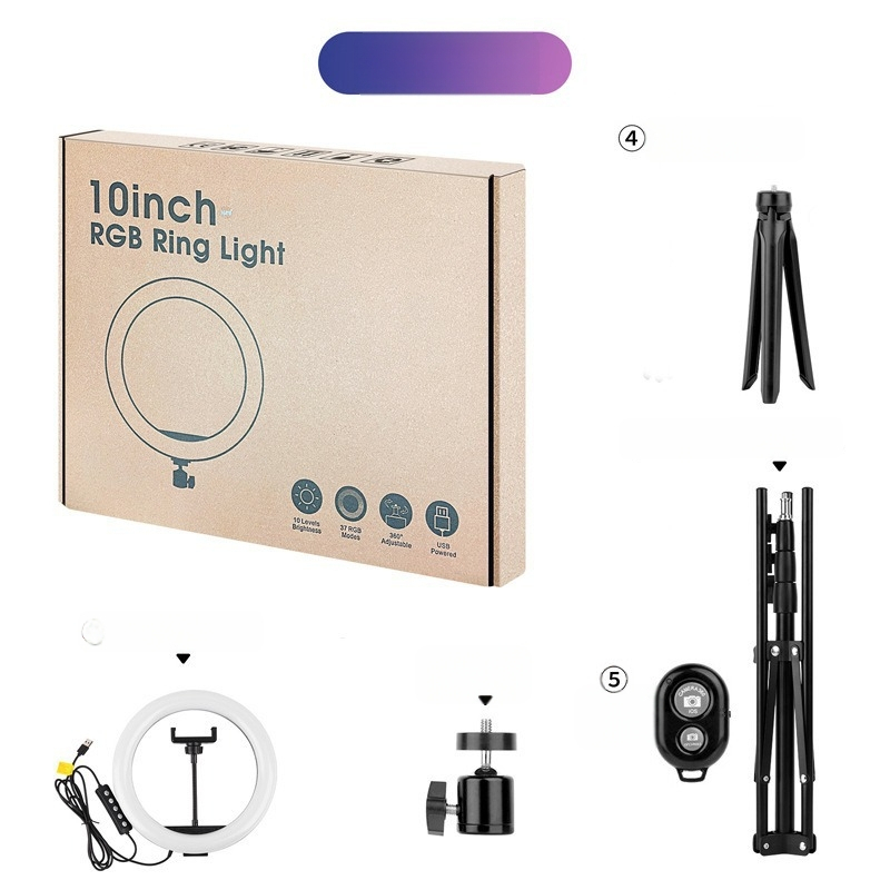 LED светлина за запълване MJ26 — под 10W, 5V, три температури на цвета, ръчно използване за излъчване на живо