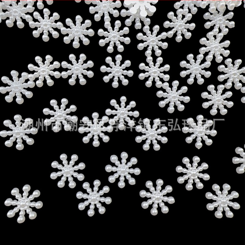 DIY príslušenstvo z ABS plastu s perleťovým leskom, vzor snehová vločka, značka Donghong