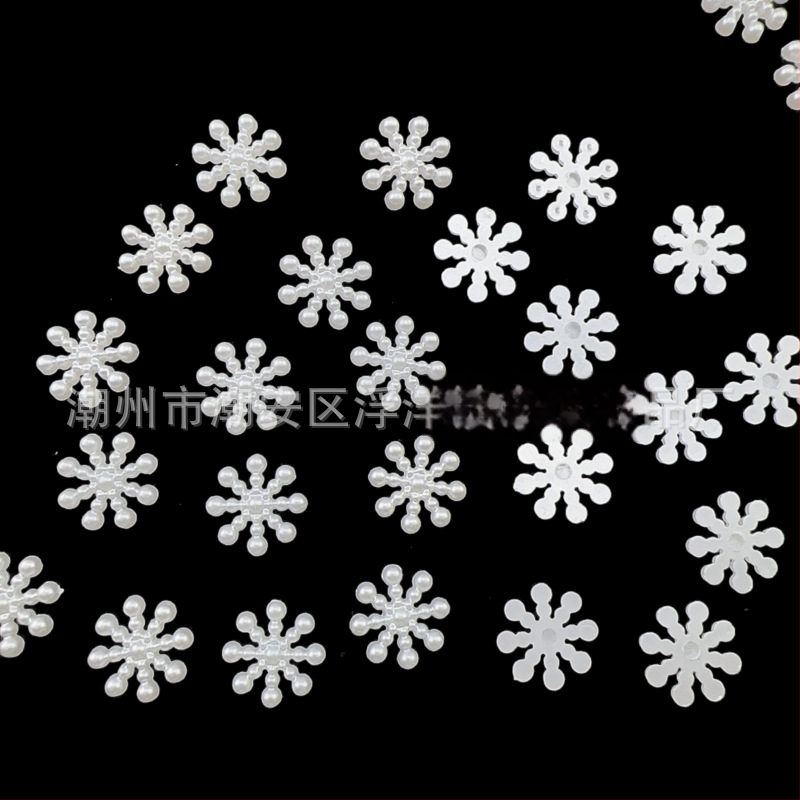 DIY príslušenstvo z ABS plastu s perleťovým leskom, vzor snehová vločka, značka Donghong