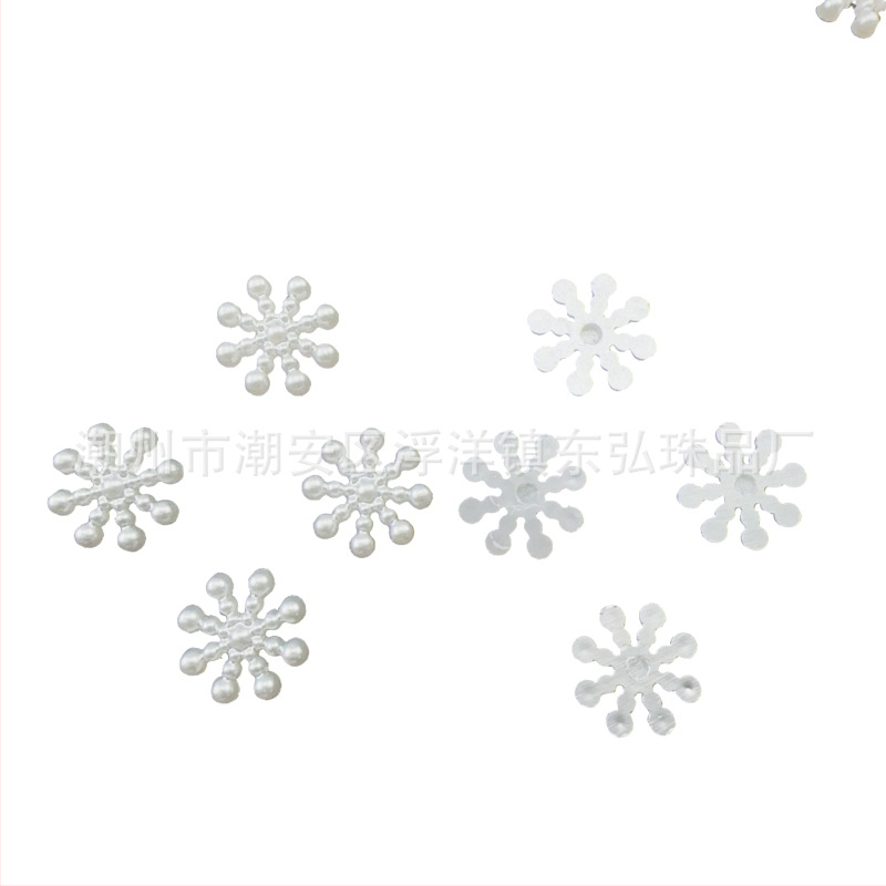 DIY príslušenstvo z ABS plastu s perleťovým leskom, vzor snehová vločka, značka Donghong