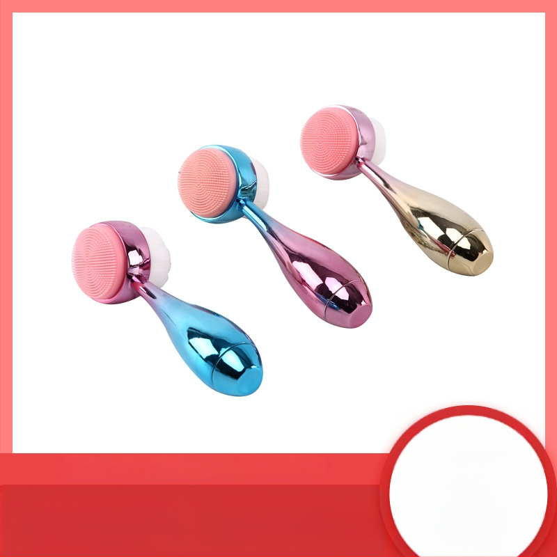 Ručná dvojstranná silikonová čistiaca kefka na tvár - neelektrická, pre všeobecné použitie, pôvod Luyi, 3-ročná doba trvanlivosti