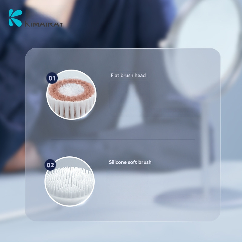 Elektrická silikonová čistiaca kefka na tvár – hlboké čistenie, čistenie pórov, vibrácie (elektrická, silikon, hlboké čistenie, čistenie pórov, vibrácie)