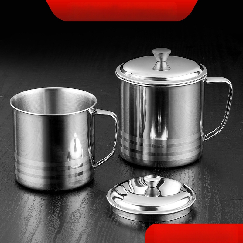 Detský pohár z nehrdzavejúcej ocele 304 s viečkom a držiakom