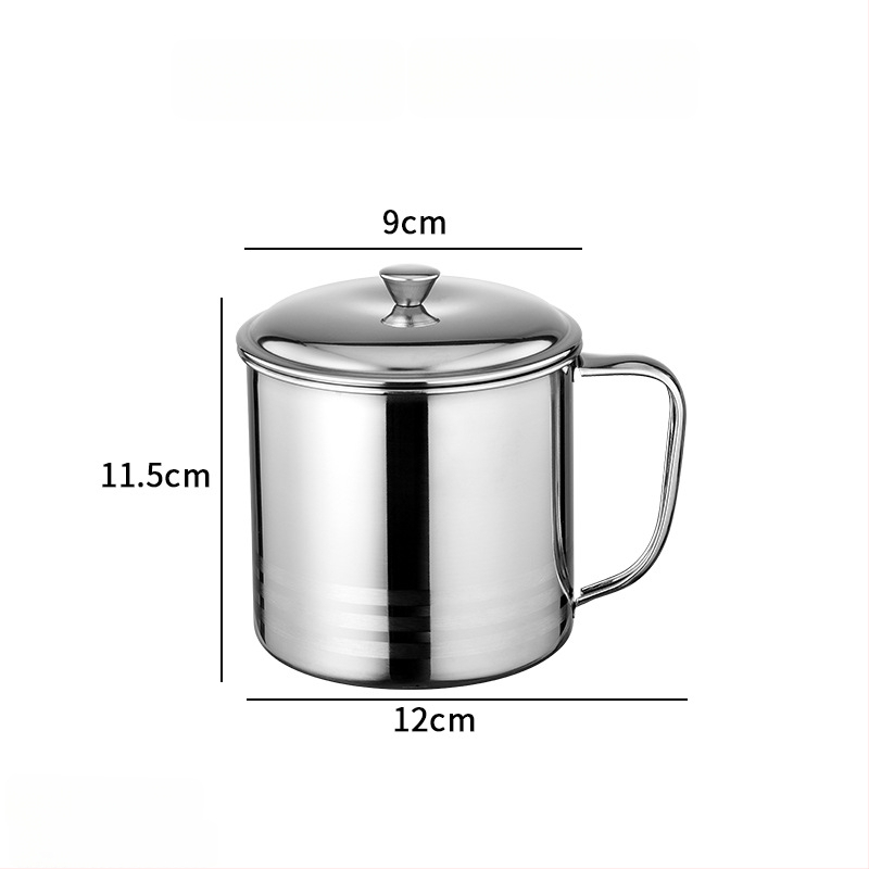 Detský pohár z nehrdzavejúcej ocele 304 s viečkom a držiakom