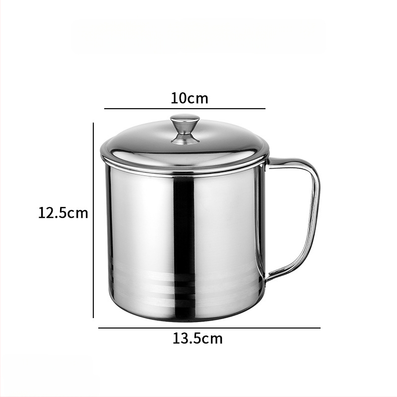 Detský pohár z nehrdzavejúcej ocele 304 s viečkom a držiakom