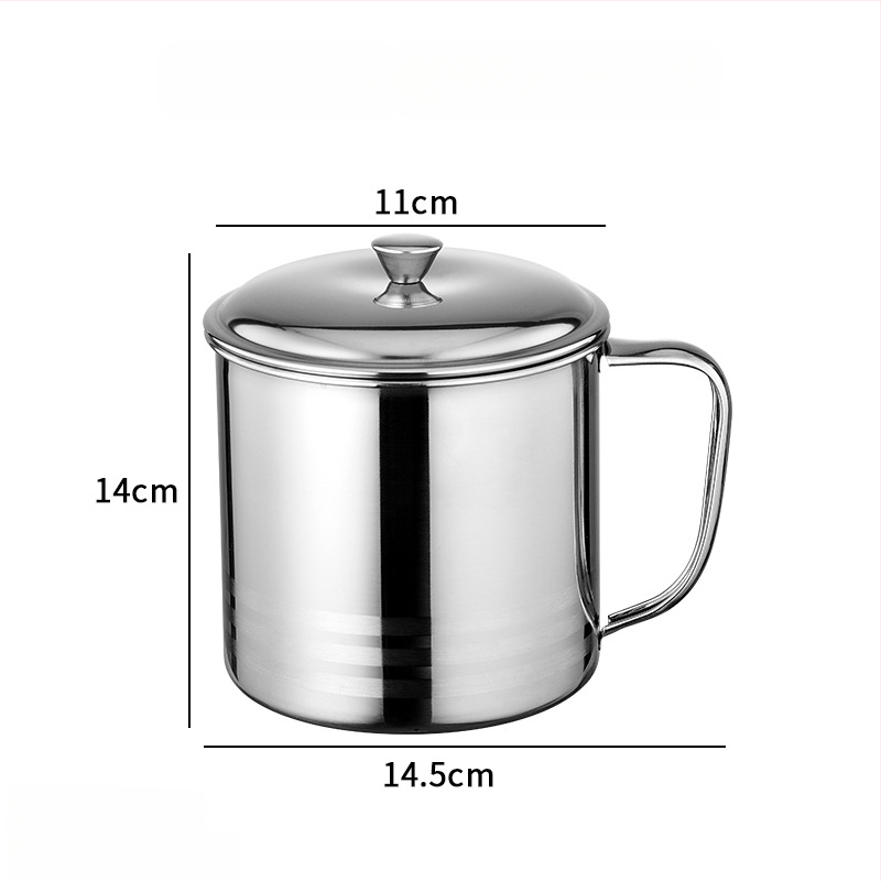 Detský pohár z nehrdzavejúcej ocele 304 s viečkom a držiakom