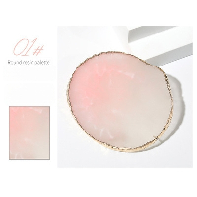 Paleta na nechty s krištáľovo achátovými kameňmi a okrúhlymi okrajmi mušlí, verzia na výstavu, mramorový vzor; Značka: Wanjia Embroidery; Pôvod: Guangzhou; Import: Nie; Licencovaná súkromná značka: Nie