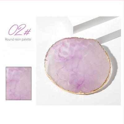 Paleta na nechty s krištáľovo achátovými kameňmi a okrúhlymi okrajmi mušlí, verzia na výstavu, mramorový vzor; Značka: Wanjia Embroidery; Pôvod: Guangzhou; Import: Nie; Licencovaná súkromná značka: Nie