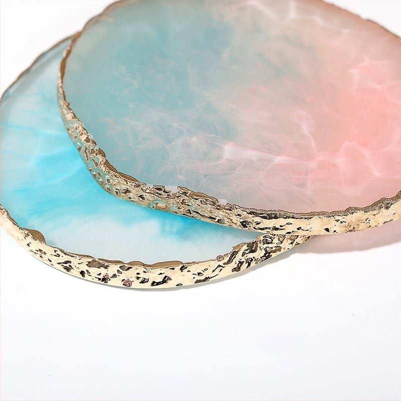 Paleta na nechty s krištáľovo achátovými kameňmi a okrúhlymi okrajmi mušlí, verzia na výstavu, mramorový vzor; Značka: Wanjia Embroidery; Pôvod: Guangzhou; Import: Nie; Licencovaná súkromná značka: Nie