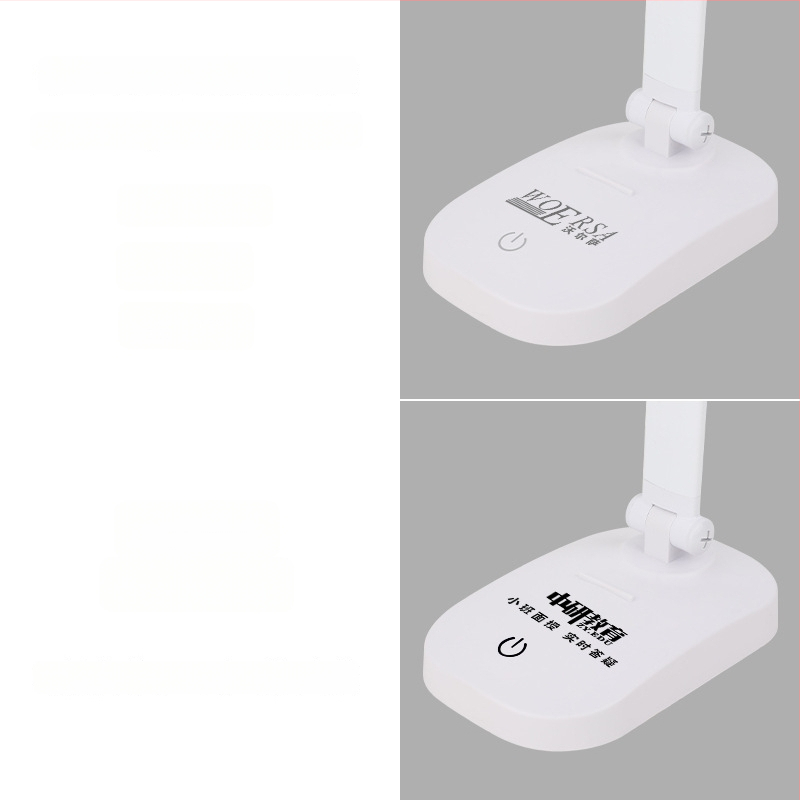 LED skladacia stolná lampa s USB nabíjaním a napájaním zo zásuvky, dotykové ovládanie, stmievateľná a teplotne nastaviteľná farba svetla, s vstavanou batériou