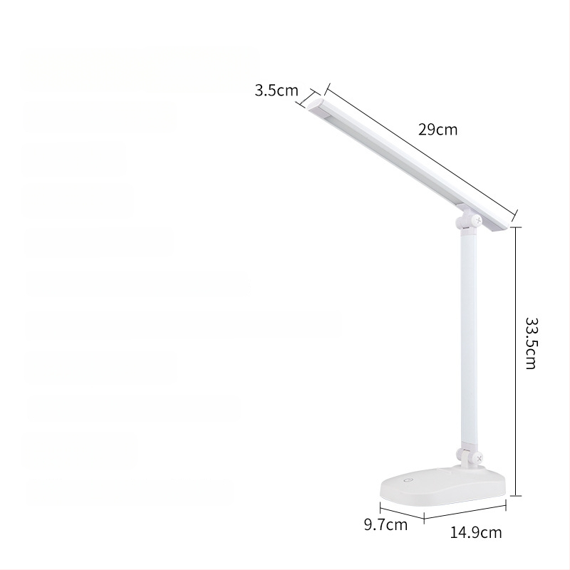 LED skladacia stolná lampa s USB nabíjaním a napájaním zo zásuvky, dotykové ovládanie, stmievateľná a teplotne nastaviteľná farba svetla, s vstavanou batériou