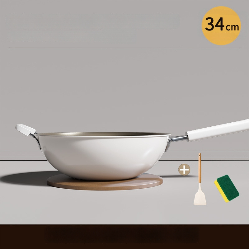 Wok s titanovým povlakom aplikovaným teplným striekaním, nepriľnavý, ploché dno, viečko z tvrdeného skla