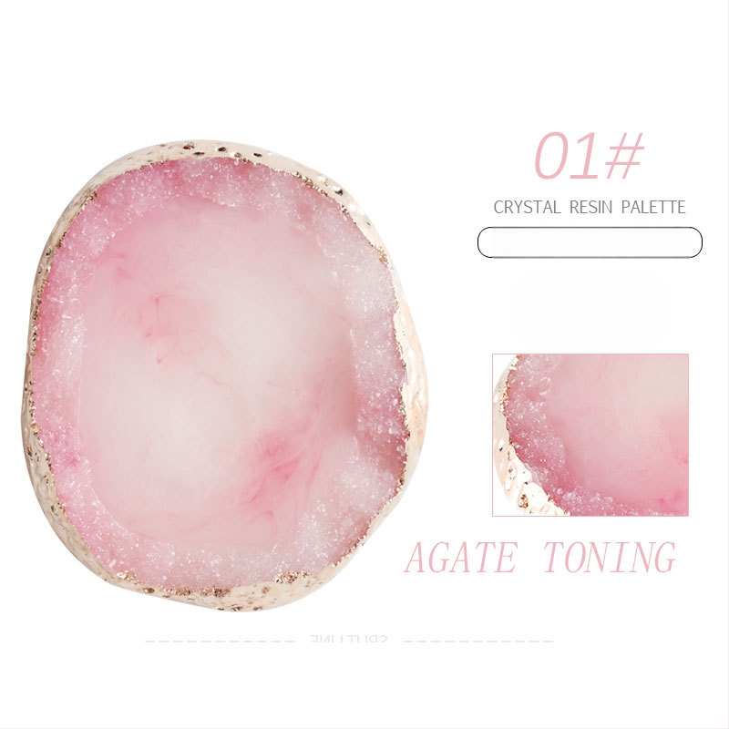 Honuo Japonský štýl manikúry – Displejová doska z agatovej, krištálovej a živicovej pre nechty, rekvizita na fotografovanie