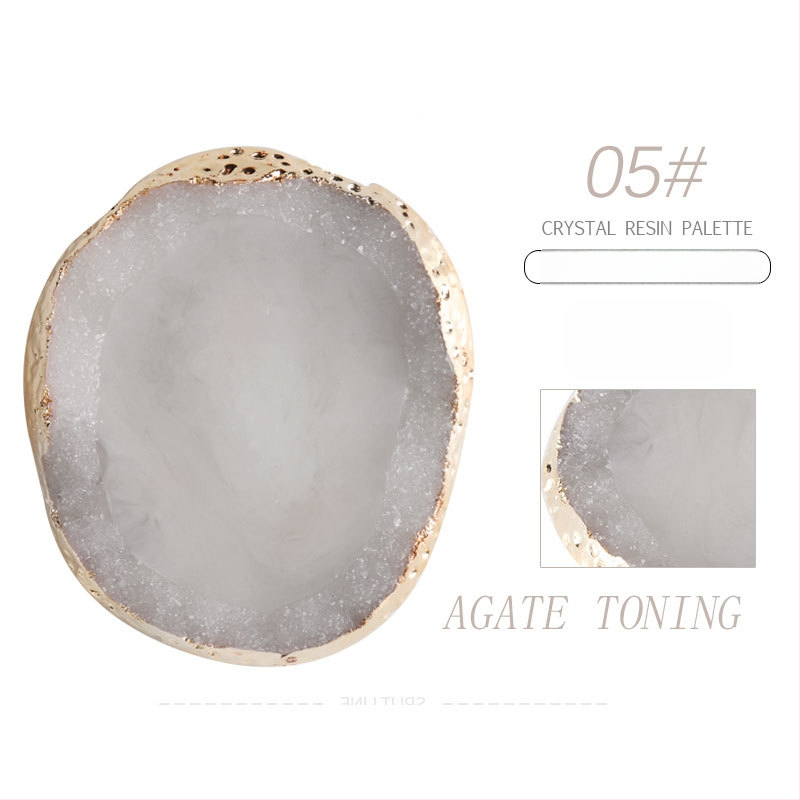 Honuo Japonský štýl manikúry – Displejová doska z agatovej, krištálovej a živicovej pre nechty, rekvizita na fotografovanie