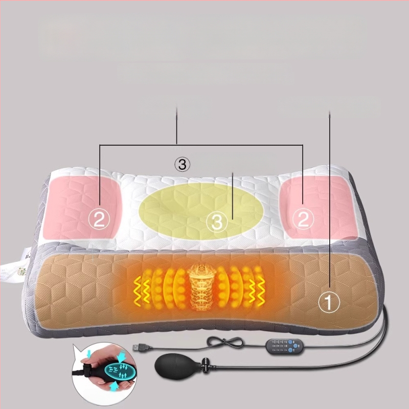 Latexový vankúš na podporu krku, obdĺžnikový tvar, prírodný latex, pletené jadro, výška jadra 10–15 cm