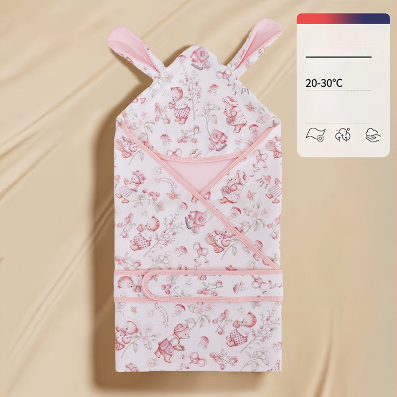 Новородено памучно квилтово одеяло, 100% памук, тегло до 0,5 кг, лято, карикатурен стил.