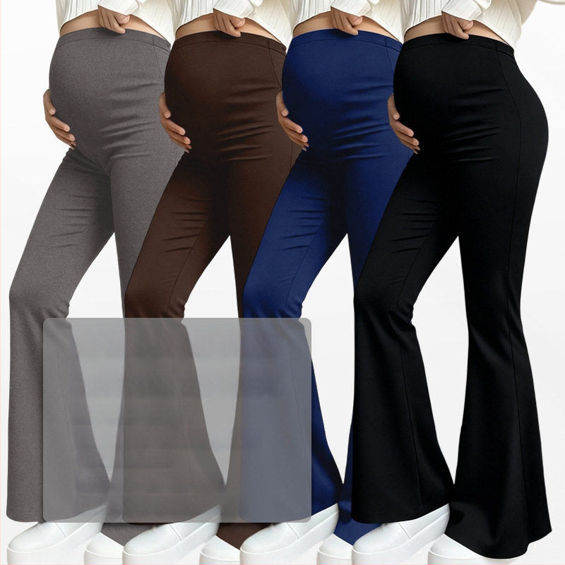 Tehotenské legíny s oporou brucha, vysoký pás, úzky strih, Milk Silk látka, polyester-spandex zmes