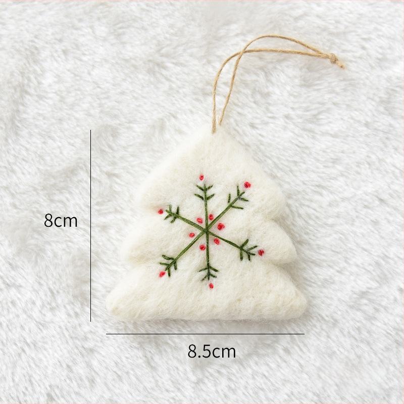 NUCHI filcová snehová vločka mini ozdoba na stromček, OPP balenie, licencovaná súkromná značka, Vianoce