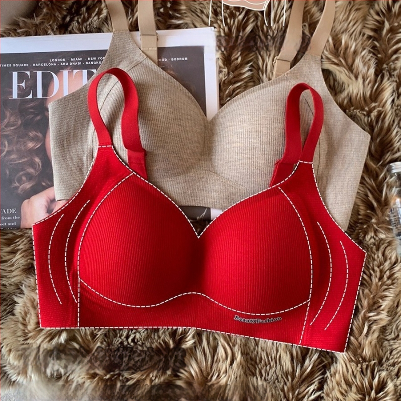 Bezšvová zimná podprsenka pre ženy, 3/4 košík, tenké tvarované košíky, pevné dvojité ramienka, teplo