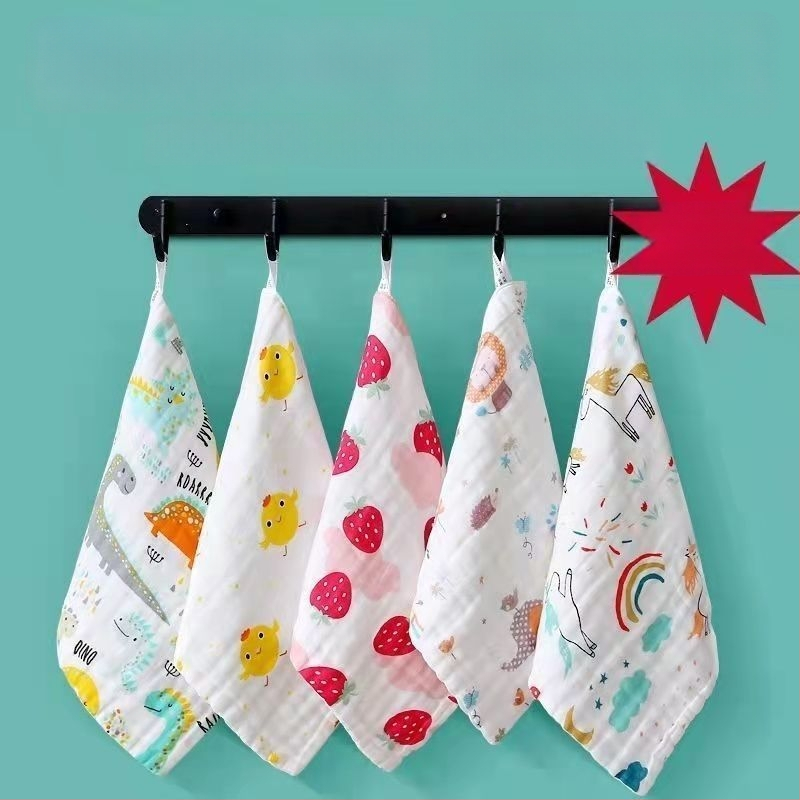 5-dielna sada bavlnených utierok s bubnovou priadzou na intímnu hygienu, 100% bavlna, savosť 11–15 s, mäkké pre bábätká