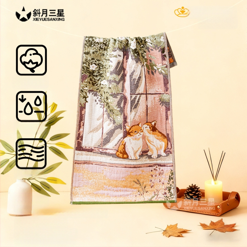 Βρεφική πετσέτα προσώπου, μαλακή, φιλική προς το δέρμα και απορροφητική — γάζα ύφασμα, 95 g, Μάρκα Slanting Moon Three Stars