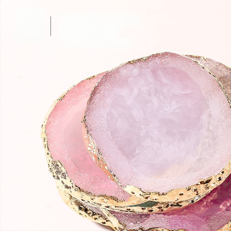 Dokončený nail art zobrazovací panel - Agátová podložka, farebné maľovanie, krištáľovo mramorový vzor, 1 ks, Materiál: Iný