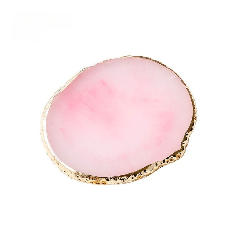 Dokončený nail art zobrazovací panel - Agátová podložka, farebné maľovanie, krištáľovo mramorový vzor, 1 ks, Materiál: Iný