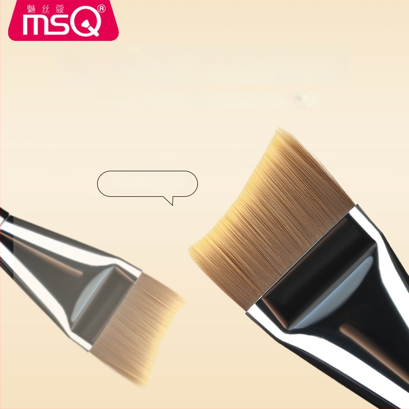 Foundation štetec na make-up, syntetické vlákna, plastová rúčka, prenosný, 1 ks