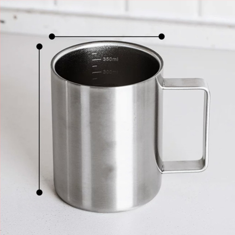 Nerezový hrnček s viečkom – dvojvrstvový izolačný cestovný hrnček