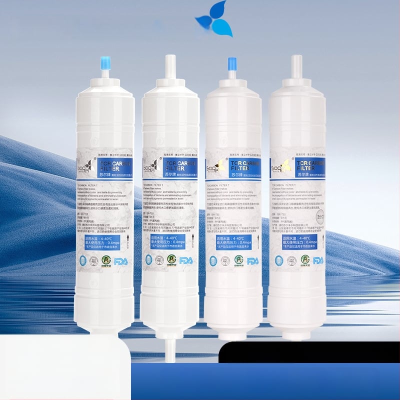 Filtračná vložka Sauer Small T33 pre čistič vody, kokosový aktívovaný uhlík, 8-palcový kartridž, odstraňuje usadeniny a zlepšuje chuť