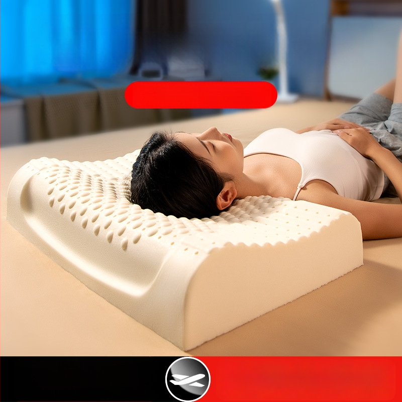 Vankúš z prírodného latexu s vlnitým tvarom, obsah latexu ≥90%, poťah z polyesteru, značka Half dark moon