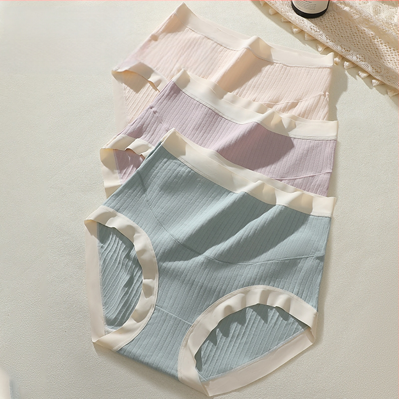 Tehotenské nohavičky z bavlny, vysoký pás, antibakteriálne, s predĺženým rozkrokom, priedušná podpora bruška