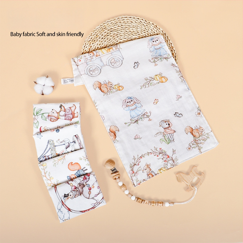 Žínka na tvár pre novorodencov z bambusovej priadze s motívom kresleného, 40-count vlákna, 42 g, absorpcia 0–5 s